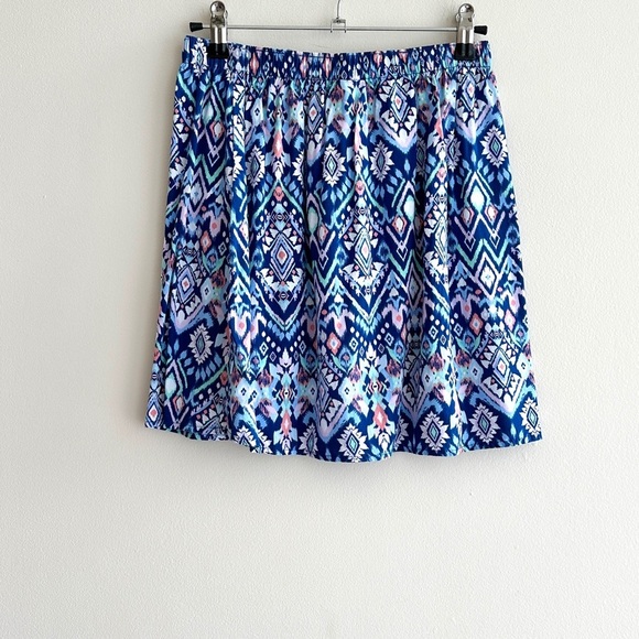 Divided by H&M Bohemian Aztec Geometric Print Neon Mini Skirt, Size 6 - Picture 2 of 15